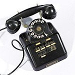 Old Black Rotary Dial Telephone