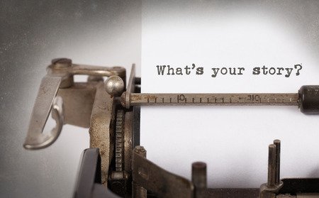 Vintage Typewriter Typing Whats Your Story