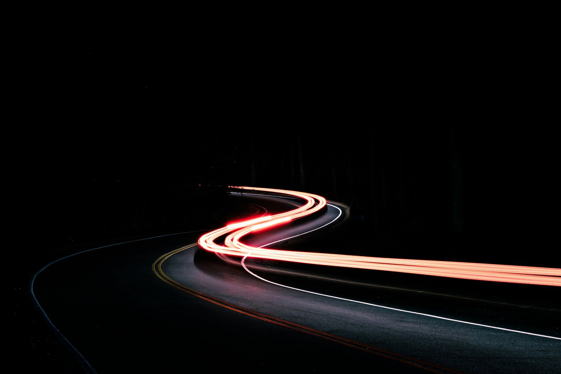 light on road