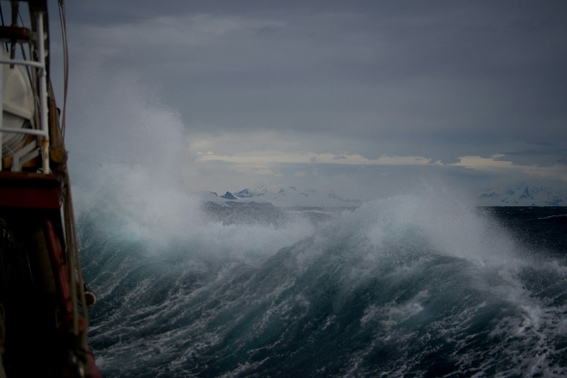 ship in a storm