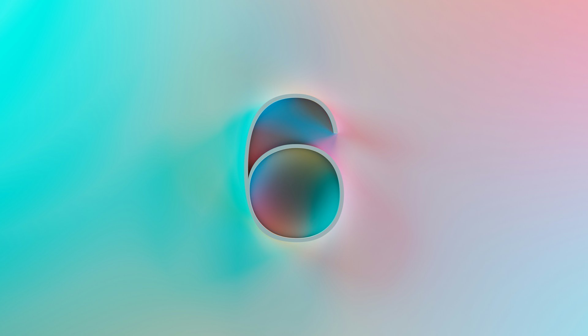 number 6 on gradient background